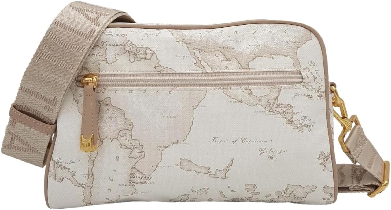 Borsa a tracolla Reporter media - Geo Soft - Alviero Martini Prima Classe - Geo Bianco