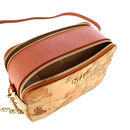 Borsa a tracolla con due cerniere - Geo Classic - Alviero Martini Prima Classe