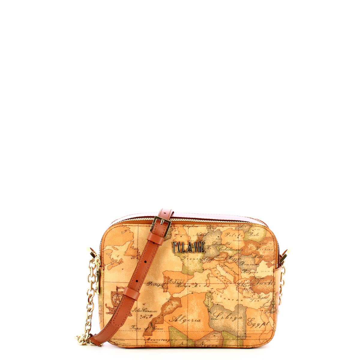 Borsa a tracolla con due cerniere - Geo Classic - Alviero Martini Prima Classe