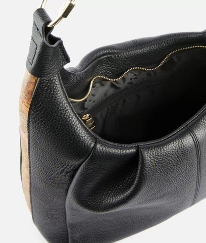 Borsa donna nera sottospalla in pelle granata - Universe Leather - Alviero Martini Prima Classe