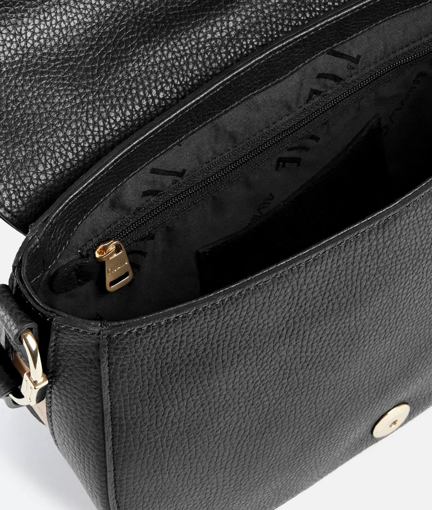 Borsa nera  a Tracolla con patta in pelle granata - Universe Leather - Alviero Martini Prima Classe