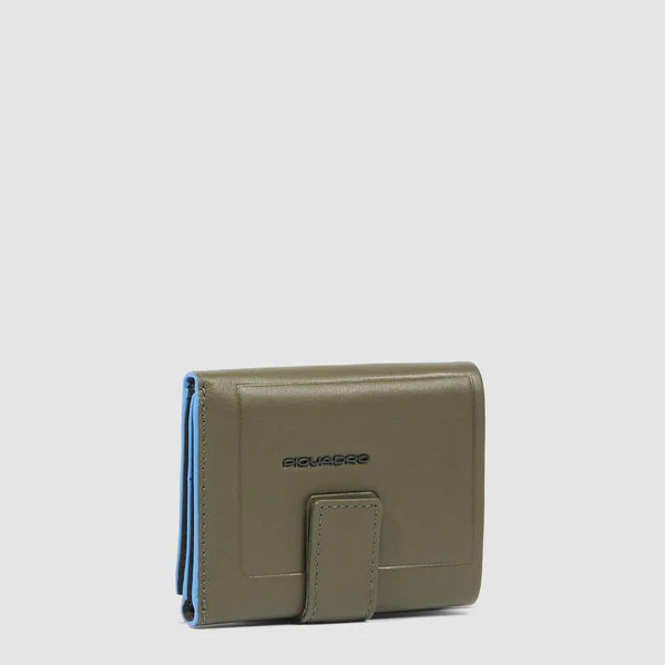 Portafogli uomo compatto in pelle con porta monete posteriore - Atlas - Piquadro