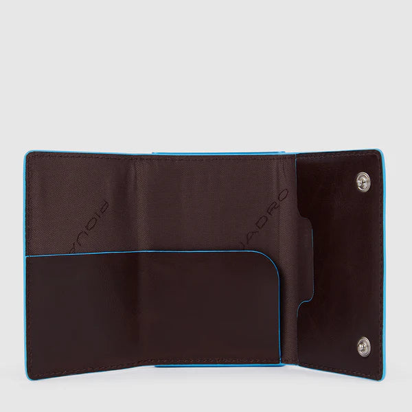 Portafoglio compact eject banconote e carte con Rfid - Blue Square - Piquadro