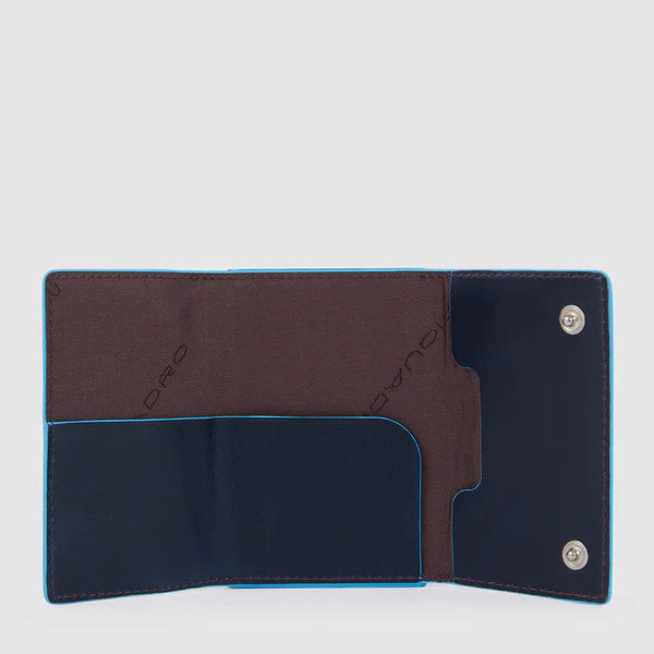Portafoglio compact eject banconote e carte con Rfid - Blue Square - Piquadro