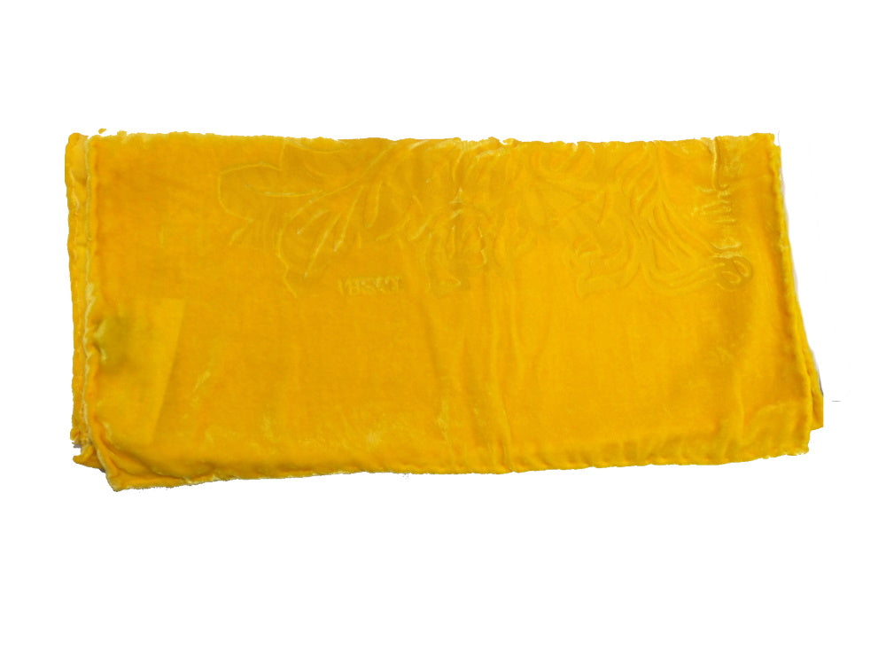 Sciarpa gialla con "Medusa" trasparente - Versace