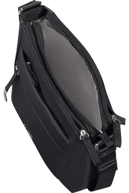 Borsa a tracolla in tessuto 3 cerniere small Nero - Move 5.0 - Samsonite