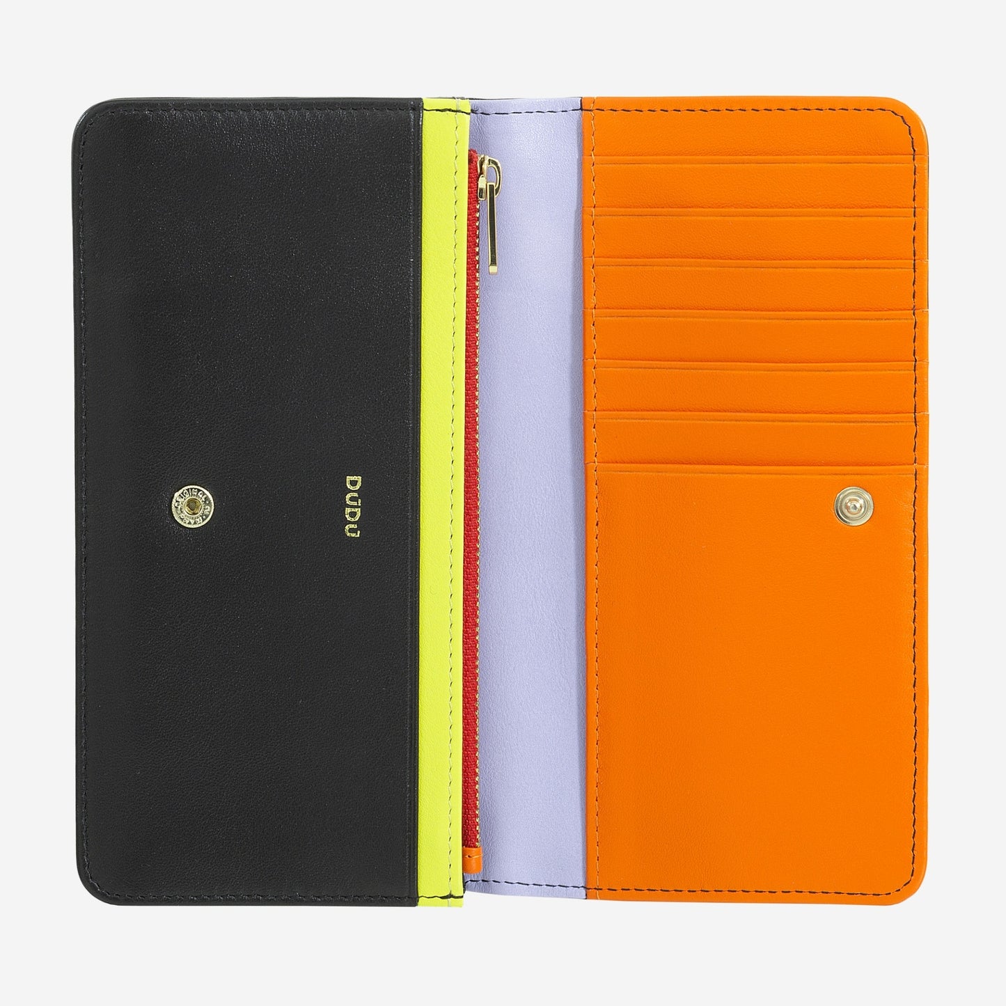 Portafoglio a soffietto donna 18cm Rfid in pelle colorata- Colorful - DuduBags