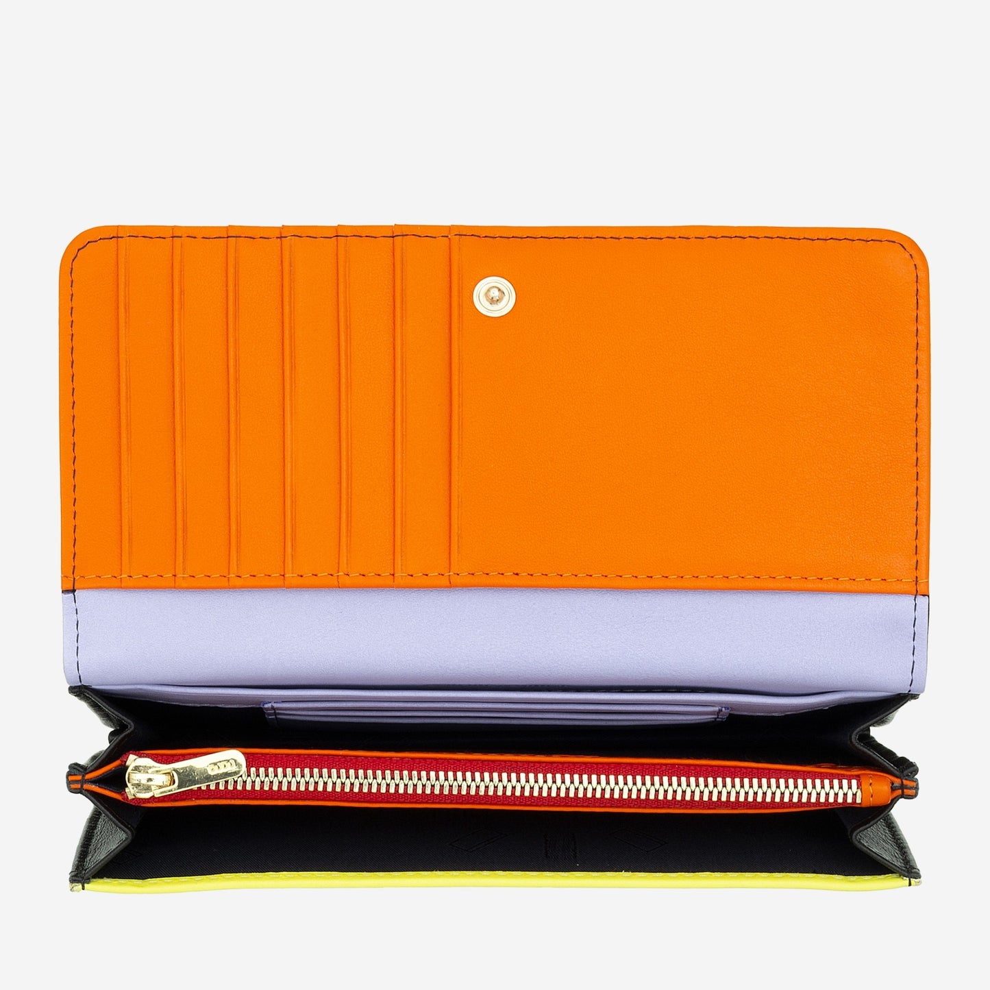 Portafoglio a soffietto donna 18cm Rfid in pelle colorata- Colorful - DuduBags