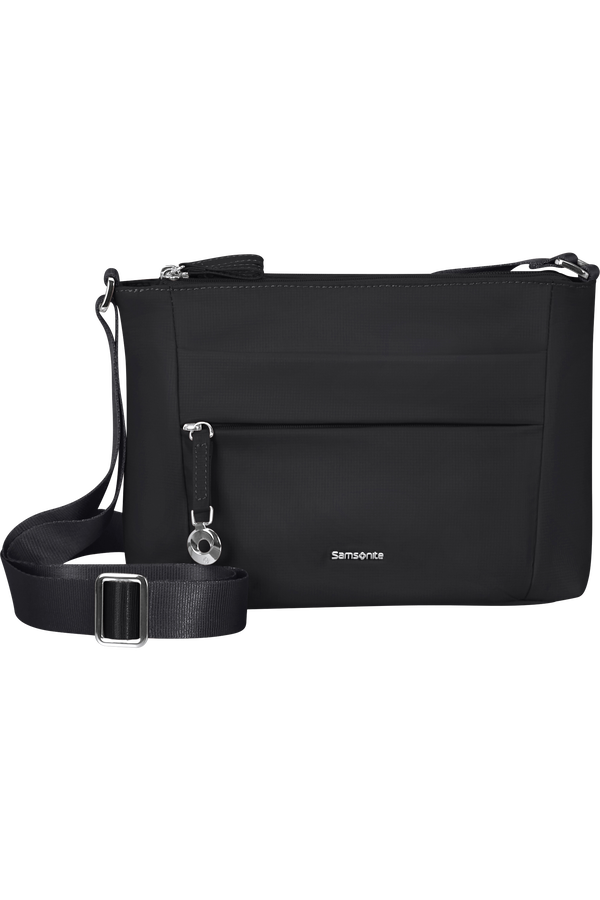 Borsa a tracolla in tessuto 3 cerniere small Nero - Move 5.0 - Samsonite