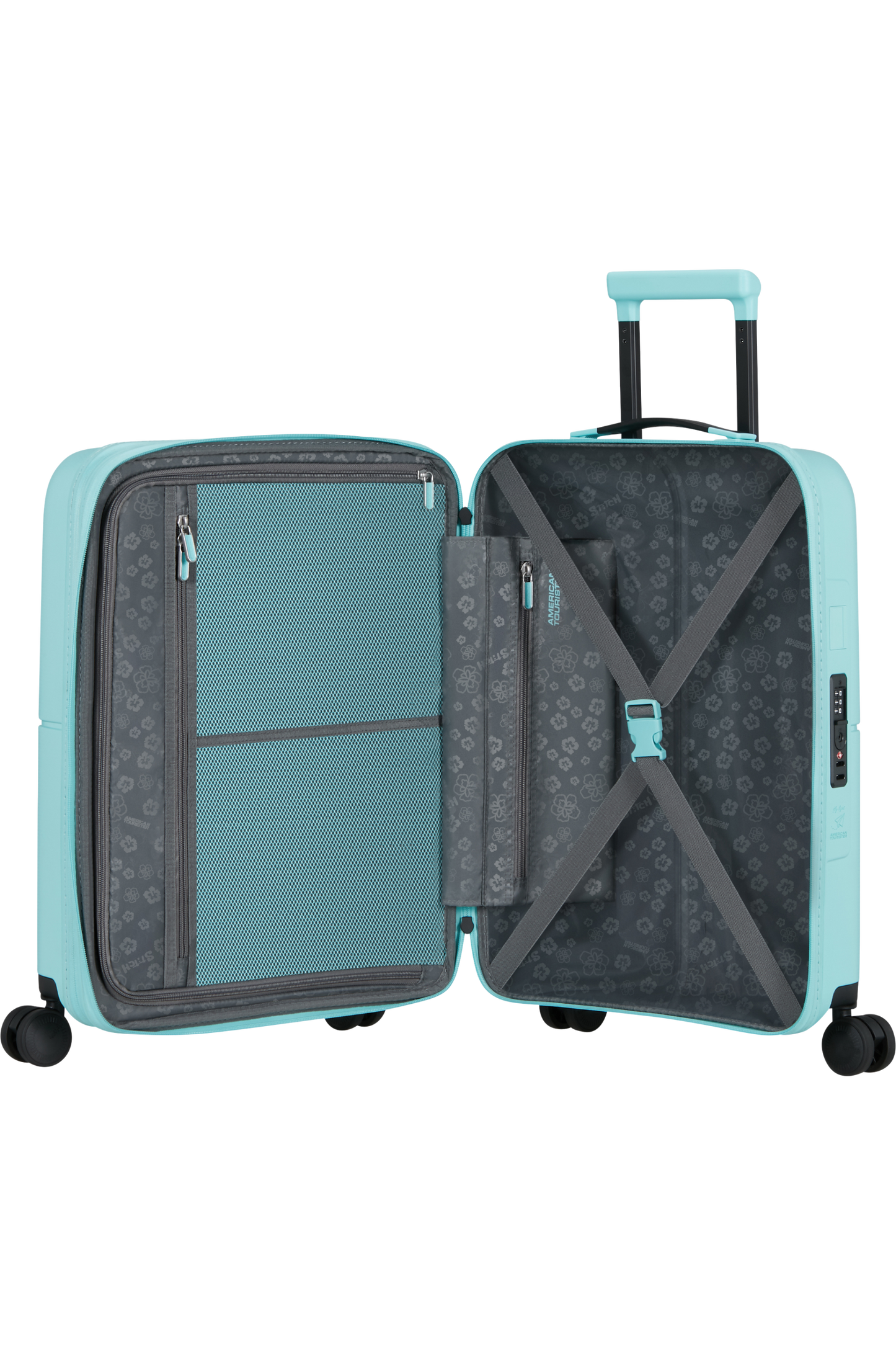 Trolley spinner 4 ruote 55 cm  Bagaglio a mano - Stitch Flower - Dashpop Disney - American Tourister