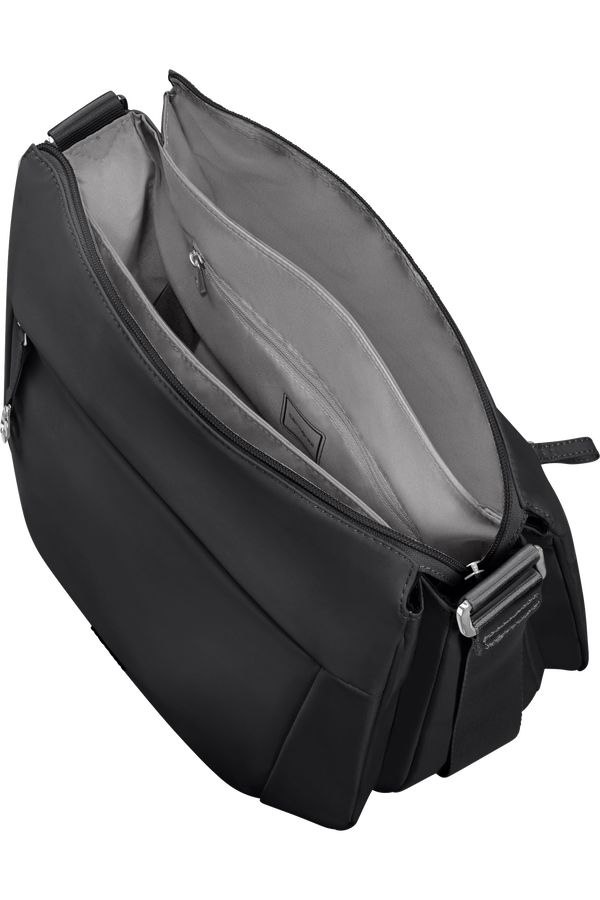 Borsa a tracolla mezza luna 3 cerniere in tessuto Nero - Move 5.0 - Samsonite