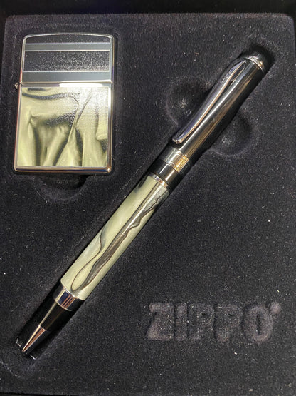 Set accendino e penna Oyster - Madre Perla - Zippo Original USA