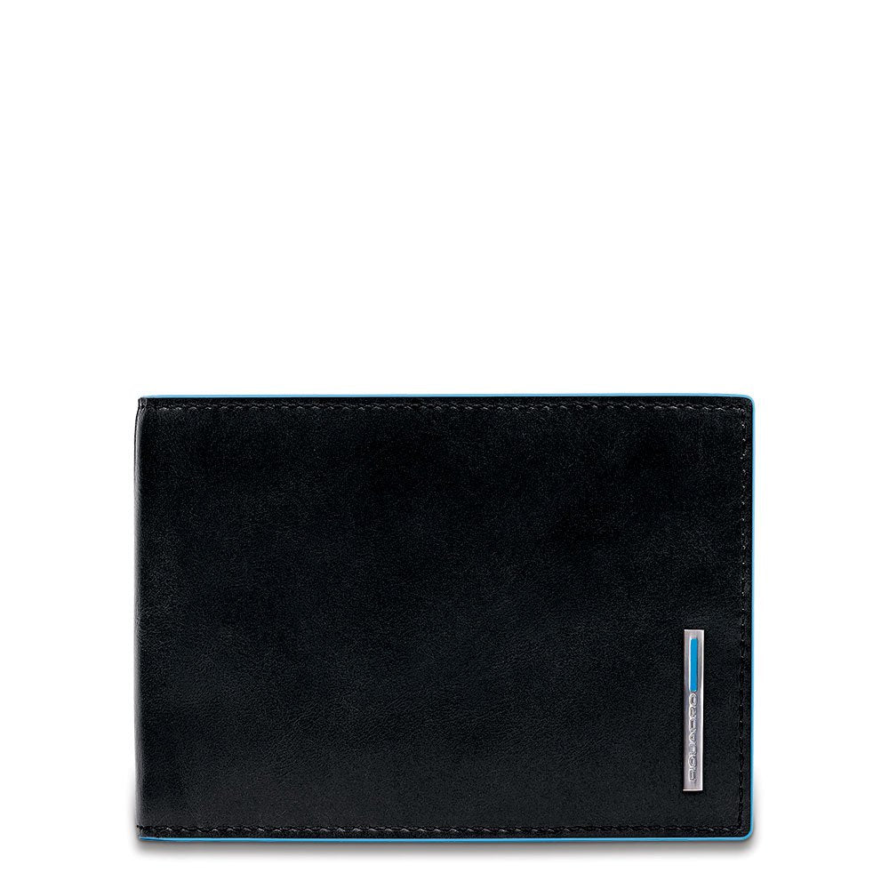 Portafoglio uomo con ribaltina monete e RFID- Blue Square - Piquadro nero