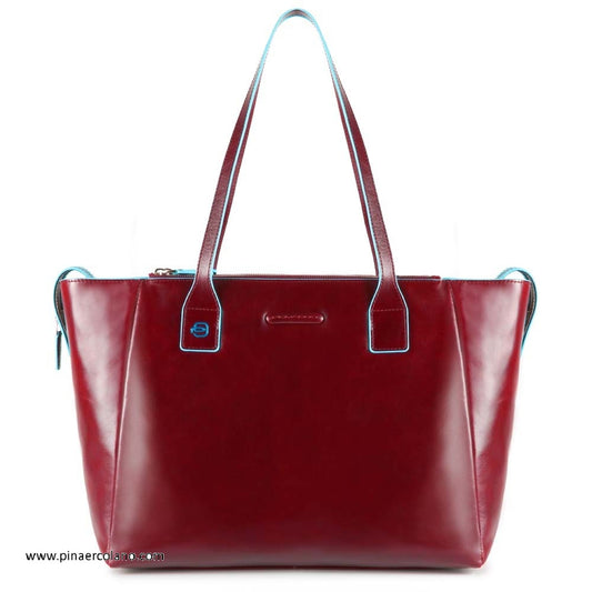 Shopping bag con scomparto porta iPad®Air/Pro 9,7 Blue Square rosso