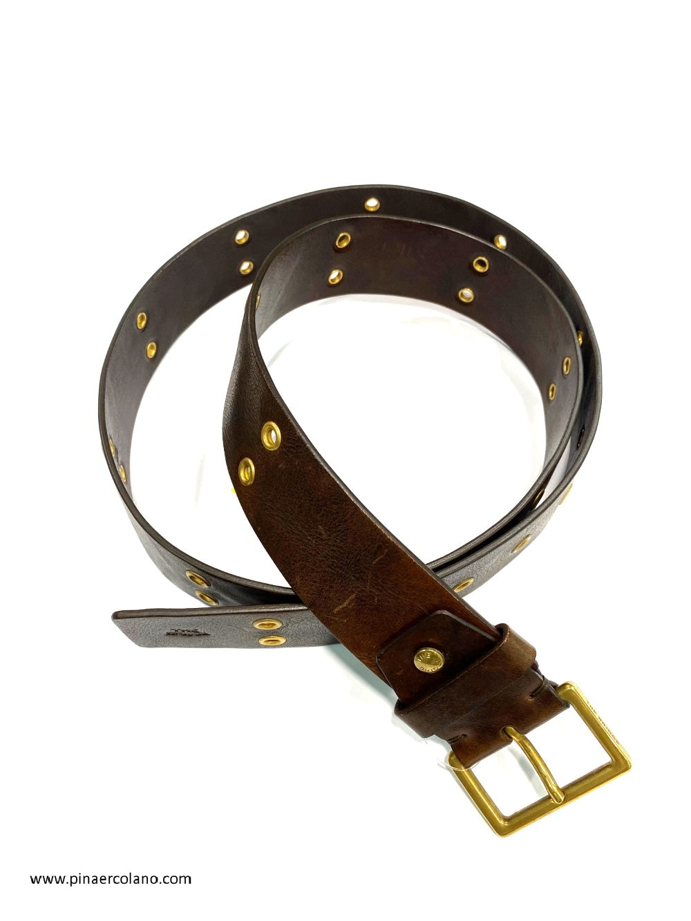 Cintura Donna The Bridge - in pelle  cm 4 - Misura 110 - 125 cm - Testa di moro