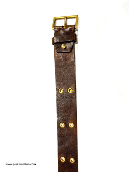 Cintura Donna The Bridge - in pelle  cm 4 - Misura 110 - 125 cm - Testa di moro