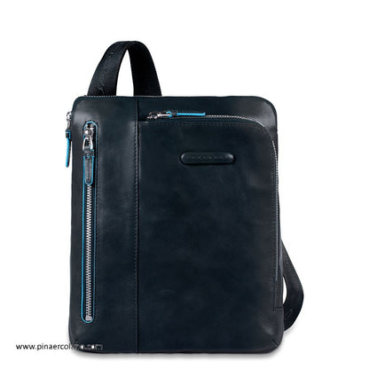 Borsello porta iPad/iPad®Air, doppia tasca frontal Blue Square - Piquadro