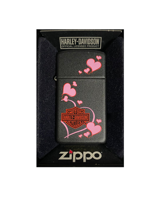 Accendino Zippo Originale a benzina ricaricabile - cuori rosa fluttuanti