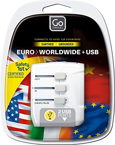 Adattatore universale con due porte USB - Go Travel