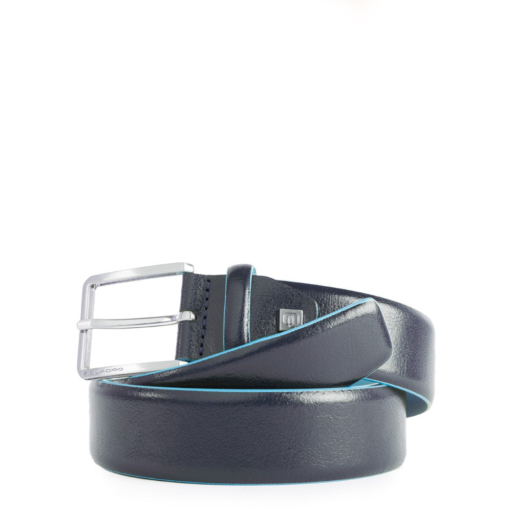 Cintura 35 mm in pelle con fibbia ad ardiglione Blue Square Piquadro