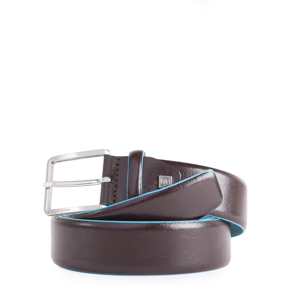 Cintura 35 mm in pelle con fibbia ad ardiglione Blue Square Piquadro