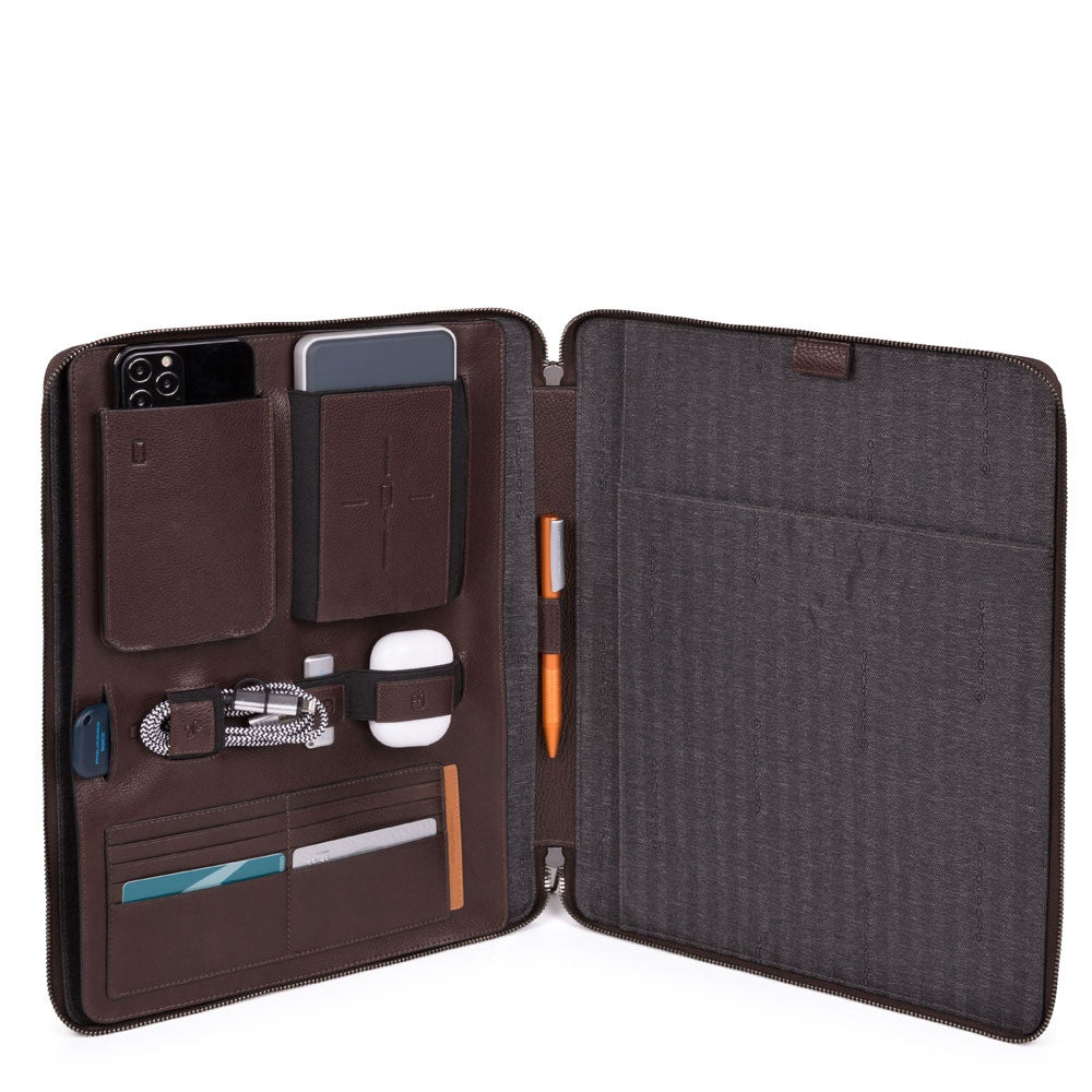 Portablocco A4 in pelle con scomparto porta iPad® Pro 12,9” Tallin - Piquadro