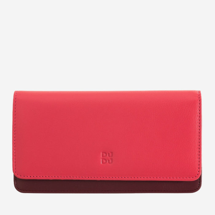 Portafoglio a soffietto donna 18cm Rfid in pelle colorata- Colorful - DuduBags