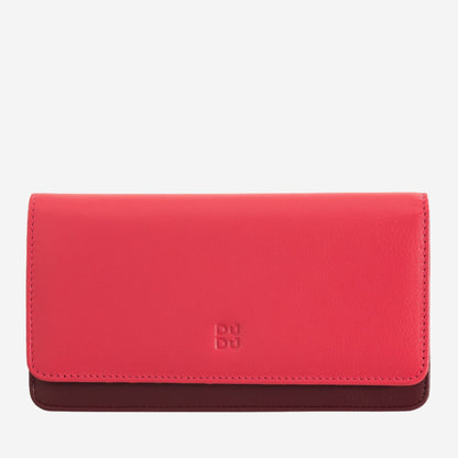 Portafoglio a soffietto donna 18cm Rfid in pelle colorata- Colorful - DuduBags