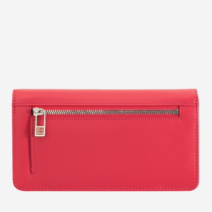 Portafoglio a soffietto donna 18cm Rfid in pelle colorata- Colorful - DuduBags