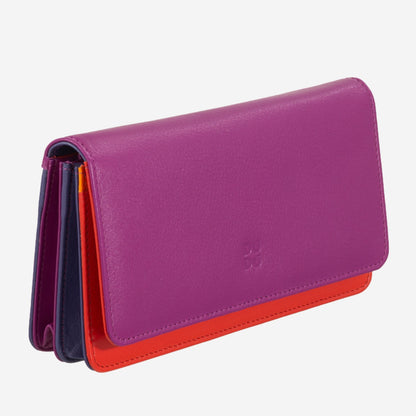 Portafoglio a soffietto donna 18cm Rfid in pelle colorata- Colorful - DuduBags