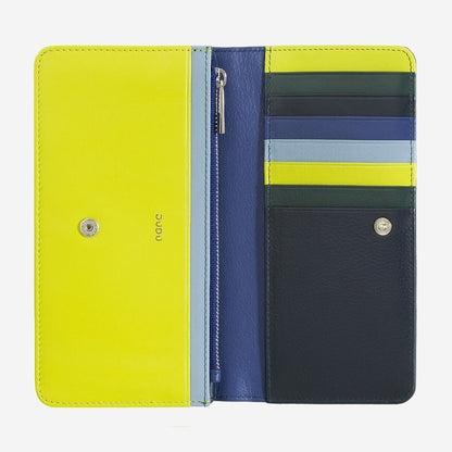 Portafoglio a soffietto donna 18cm Rfid in pelle colorata- Colorful - DuduBags