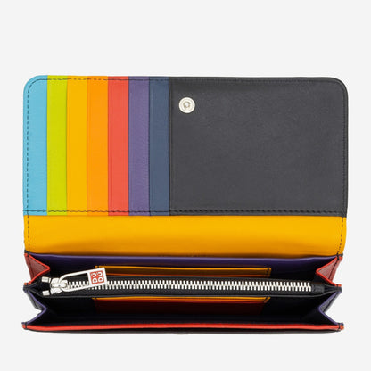Portafoglio a soffietto donna 18cm Rfid in pelle colorata- Colorful - DuduBags