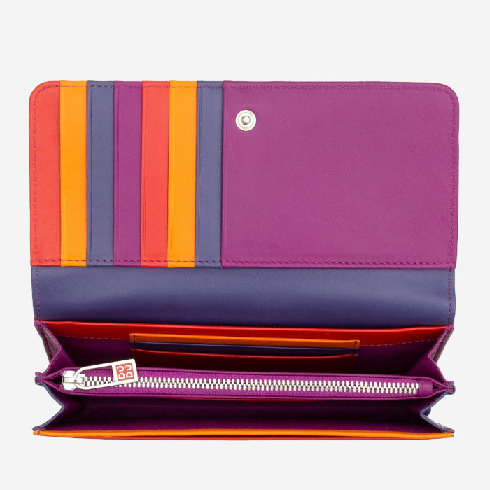 Portafoglio a soffietto donna 18cm Rfid in pelle colorata- Colorful - DuduBags