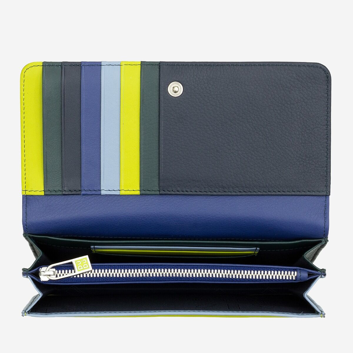Portafoglio a soffietto donna 18cm Rfid in pelle colorata- Colorful - DuduBags
